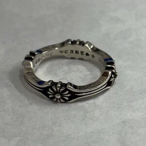 Chrome Hearts Silver Bone And Cross Ring  Size6